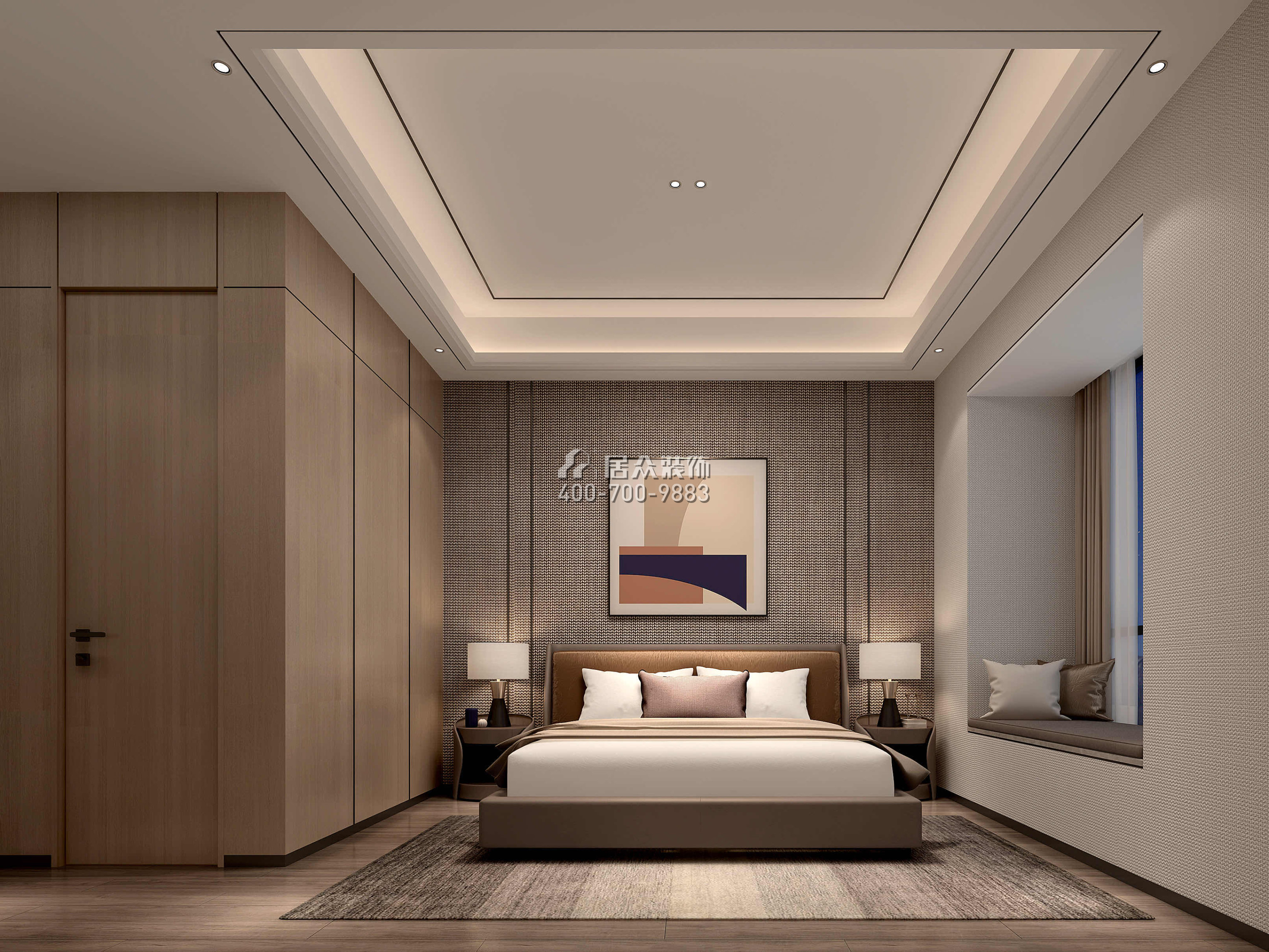 海逸豪庭366平方米現代簡約風格別墅戶型臥室裝修效果圖