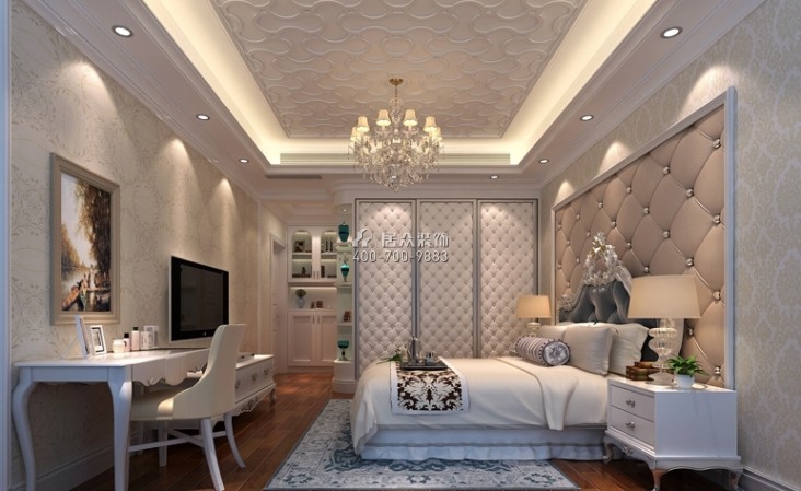 龙湖九墅150平方米欧式风格复式户型卧室装修效果图