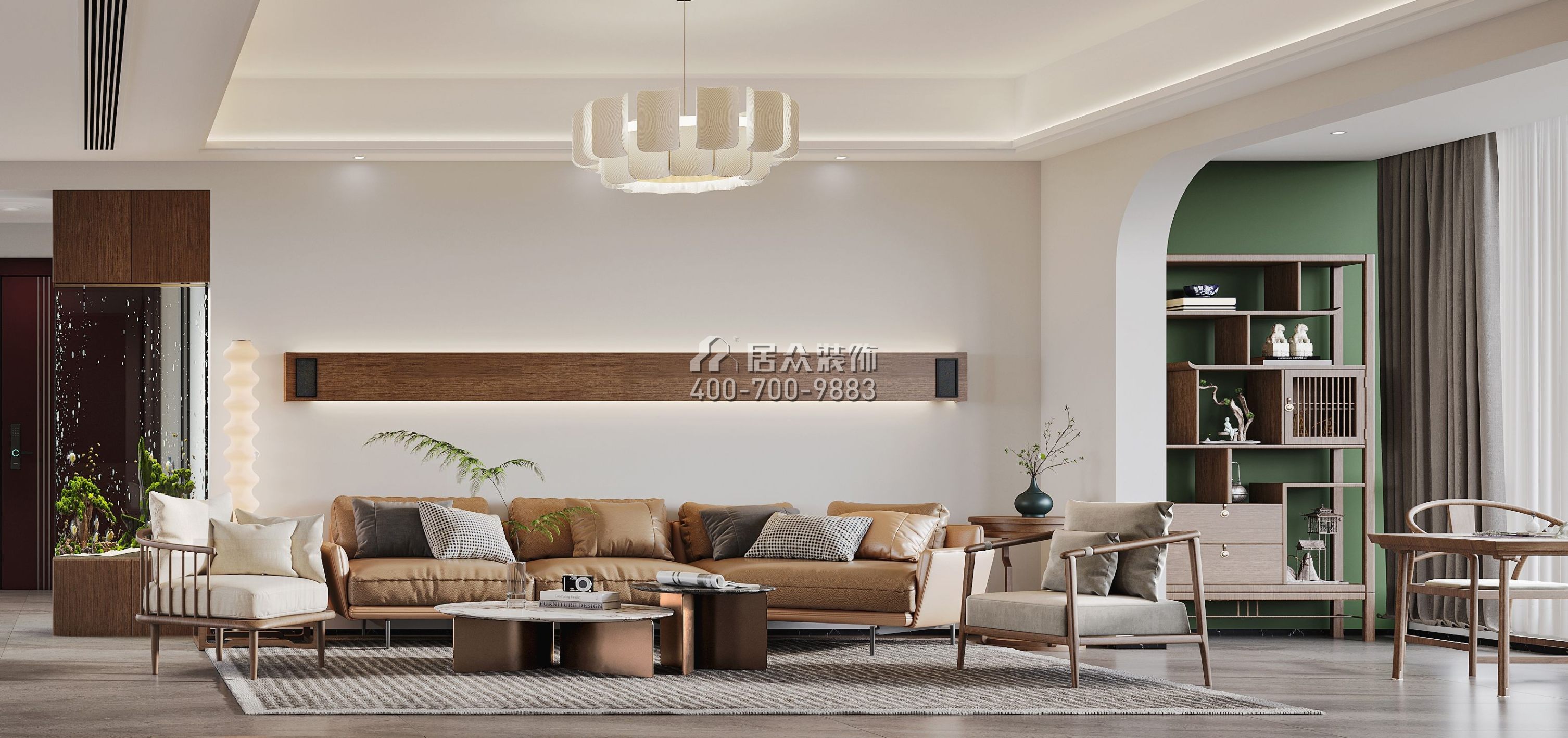 中澳春城180平方米現代簡約風格平層戶型客廳裝修效果圖