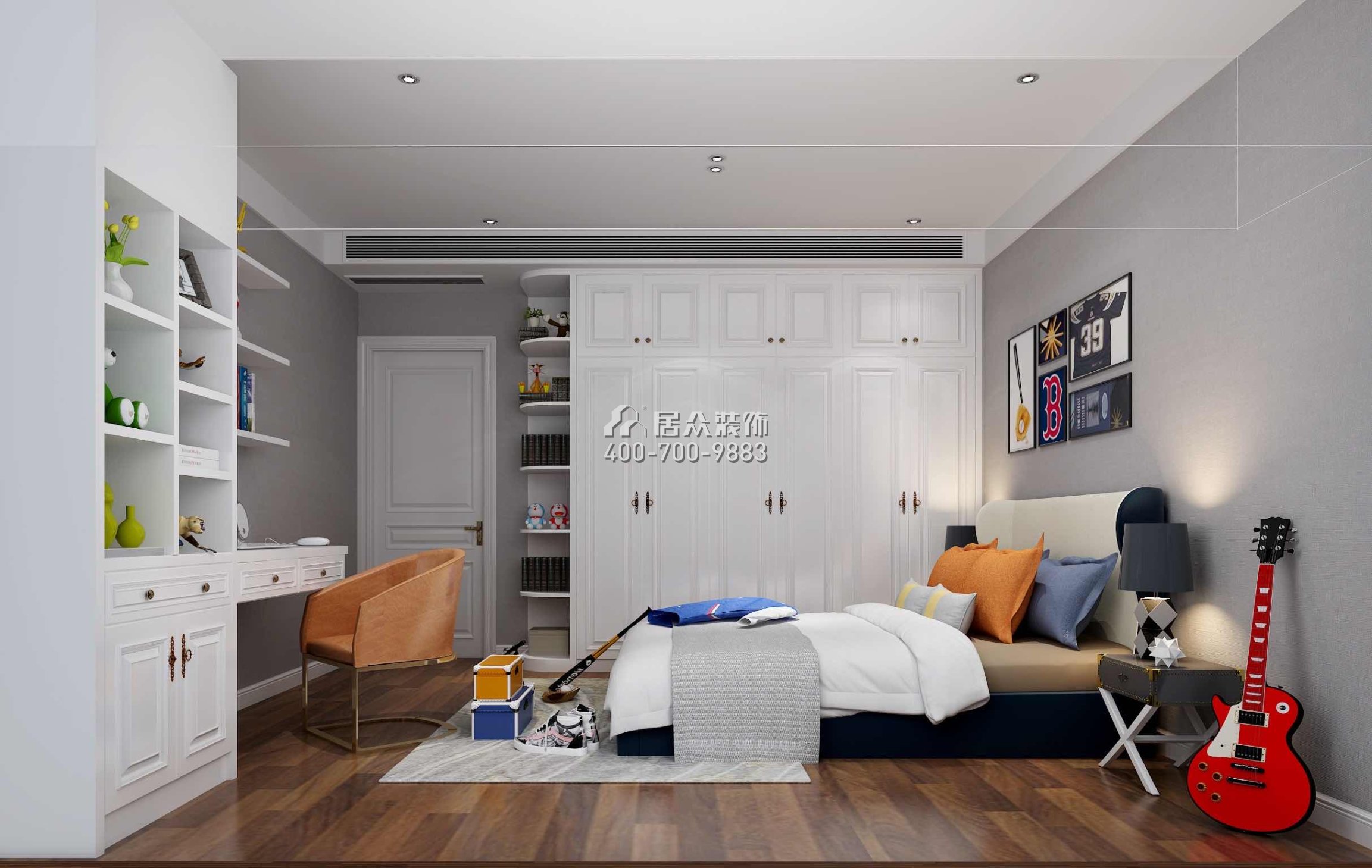 京基滨河时代145平方米欧式风格平层户型卧室装修效果图