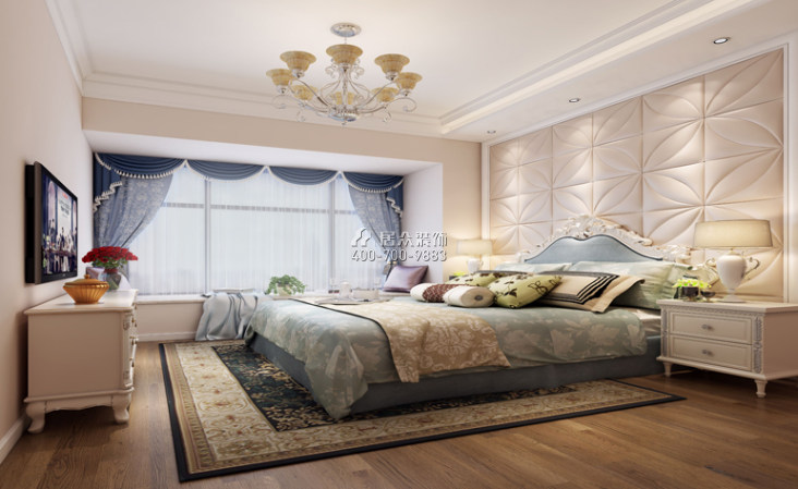 桃源居102平方米欧式风格平层户型卧室装修效果图