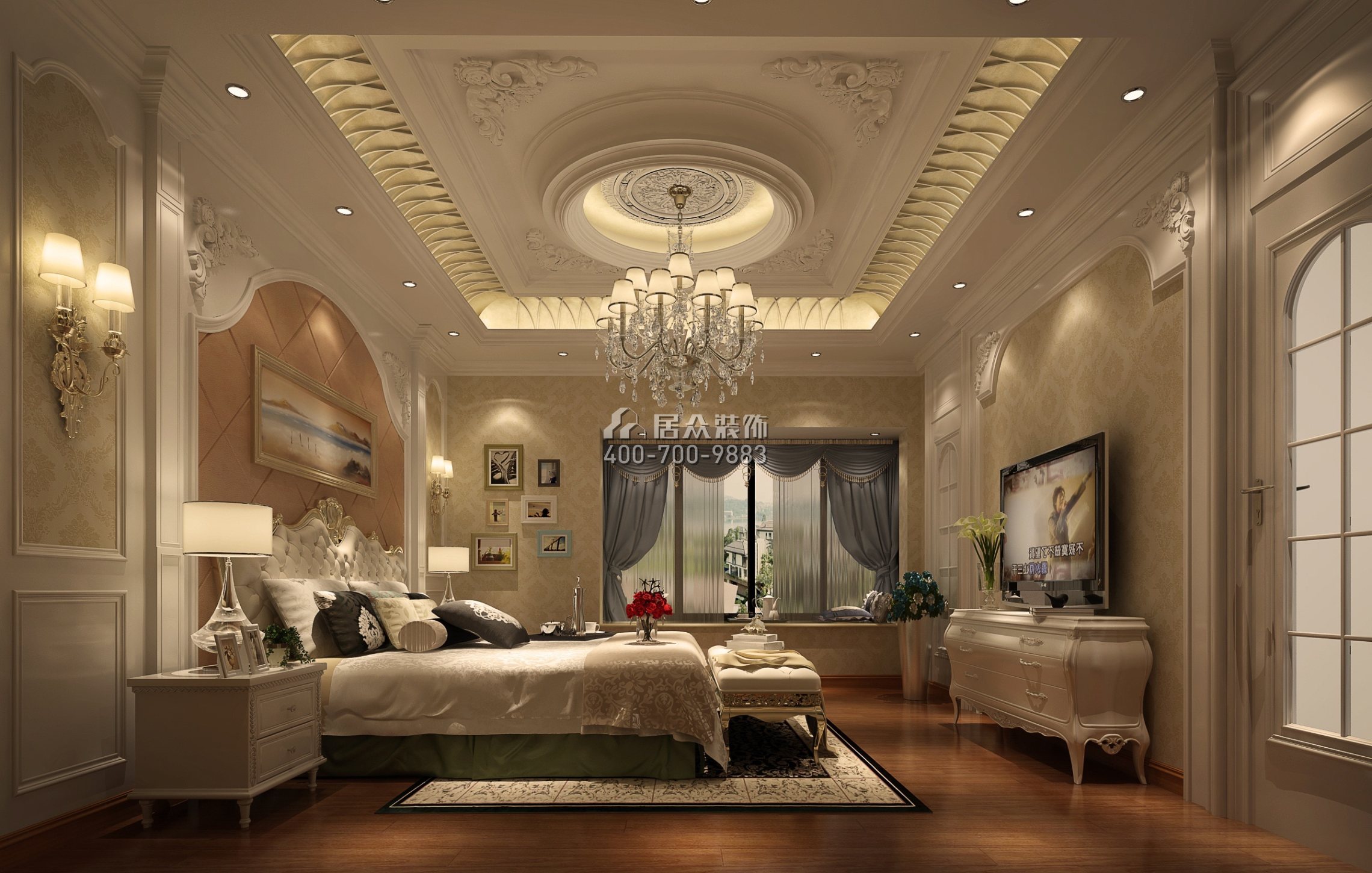 碧桂园387平方米其他风格复式户型卧室装修效果图