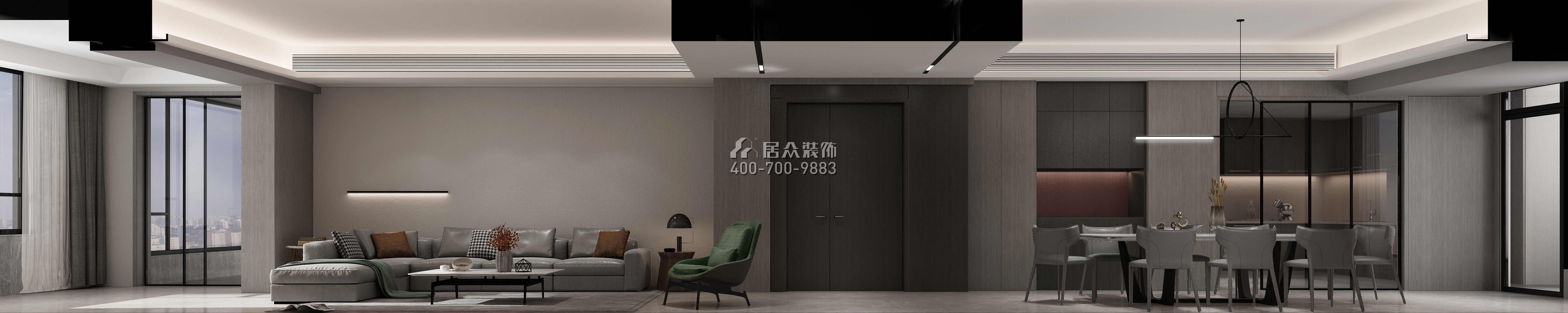 中建江山壹号300平方米现代简约风格平层户型客厅装修效果图