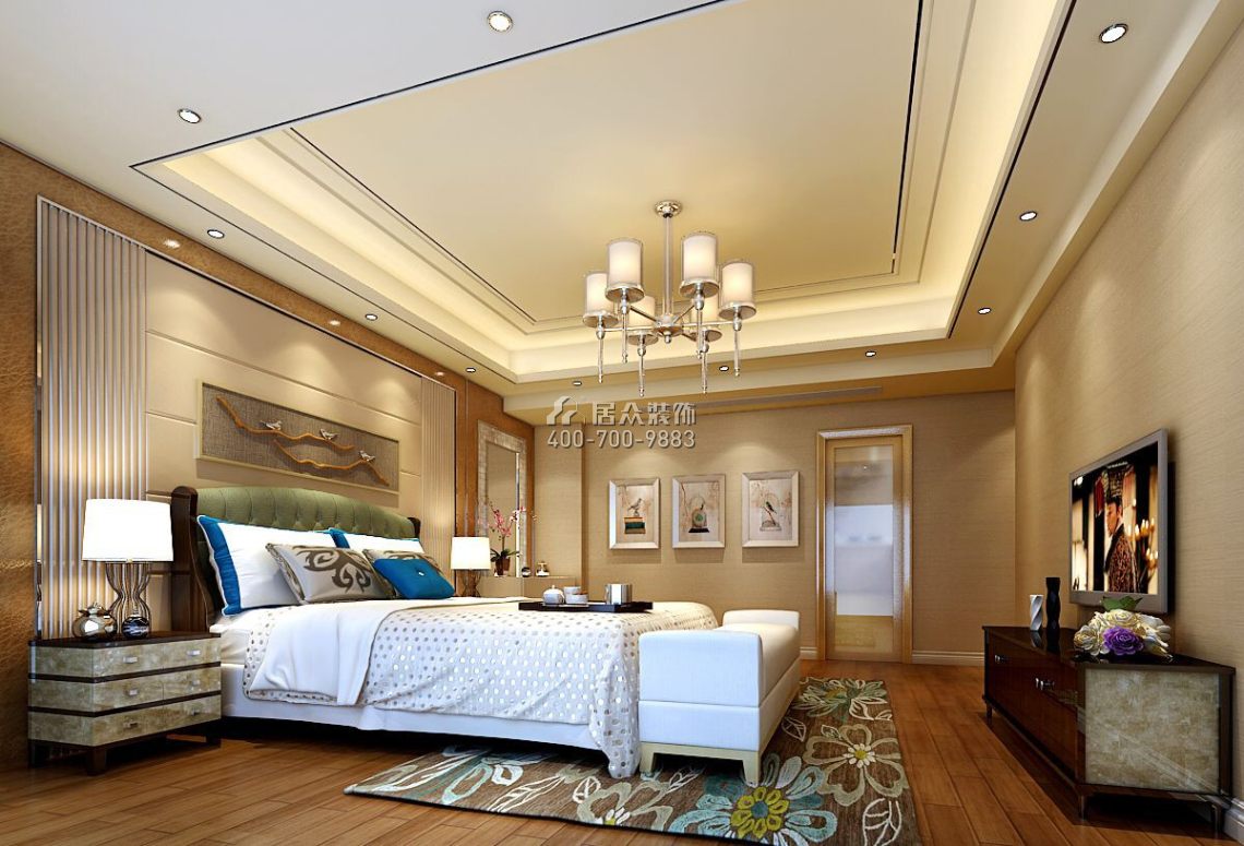 锦绣花园四期310平方米混搭风格平层户型卧室装修效果图