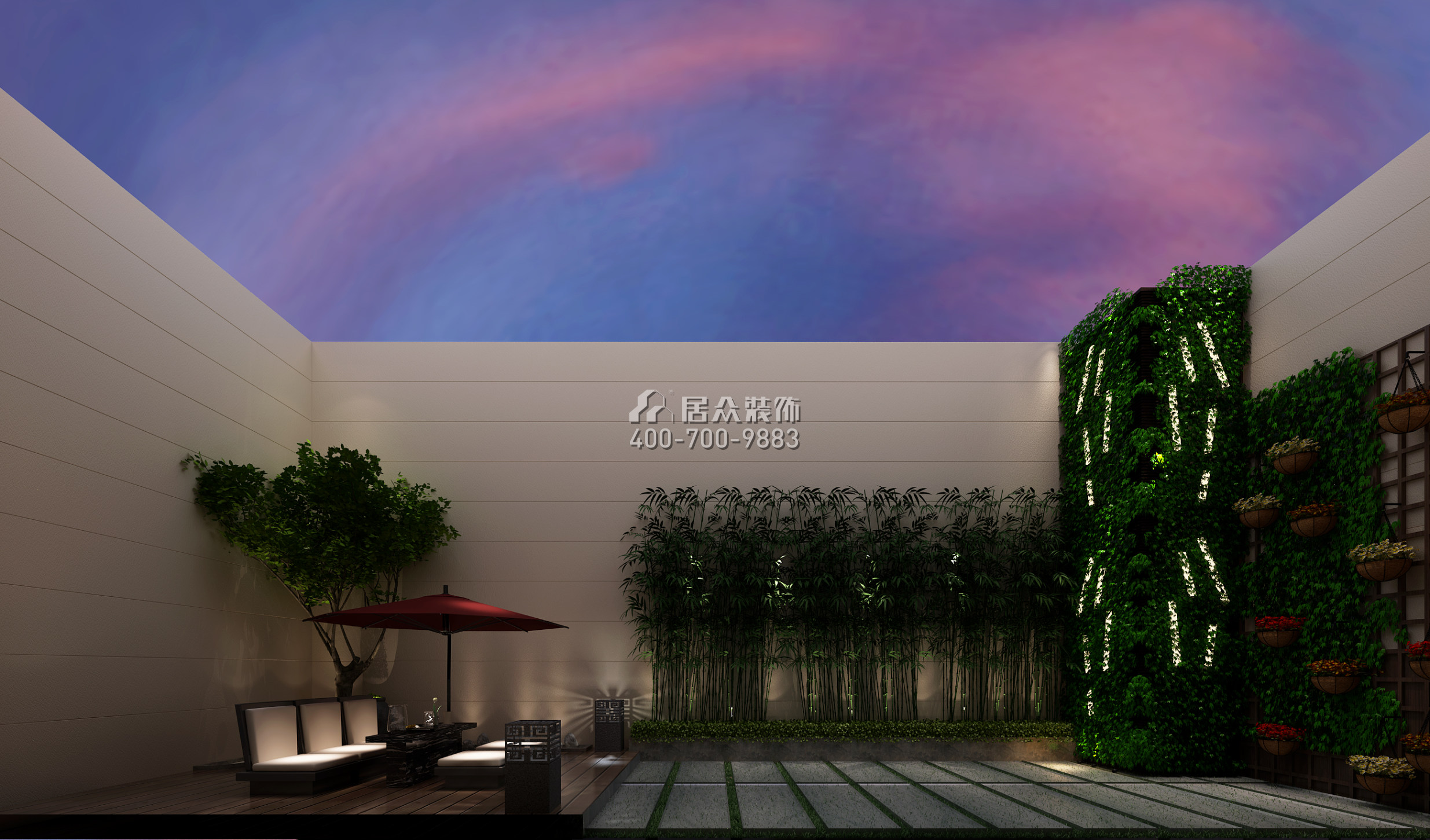 华侨城天鹅湖650平方米中式风格别墅户型阳台装修效果图
