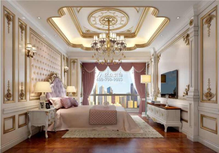 龙泉豪苑560平方米混搭风格平层户型卧室装修效果图