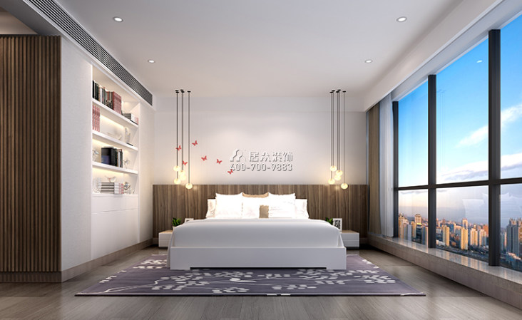 帝璟东方300平方米现代简约风格平层户型卧室装修效果图