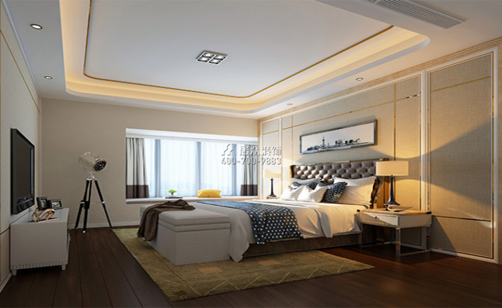 中航天逸花园350平方米现代简约风格复式户型卧室装修效果图