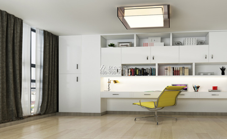 天湖郦都300平方米现代简约风格复式户型书房装修效果图