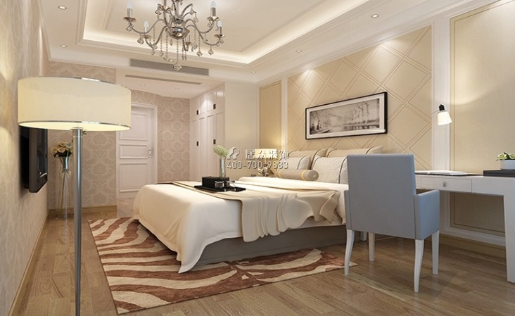 新景国际城211平方米欧式风格平层户型卧室装修效果图