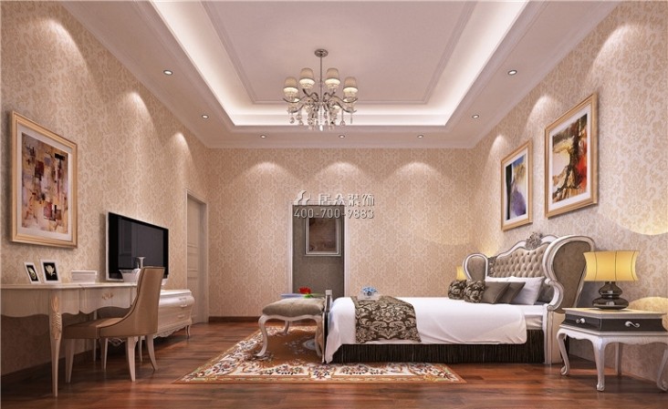 虎门国际公馆579平方米欧式风格别墅户型卧室装修效果图