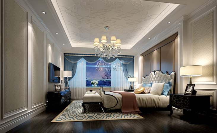 格林春天豪庭135平方米新古典风格平层户型卧室装修效果图