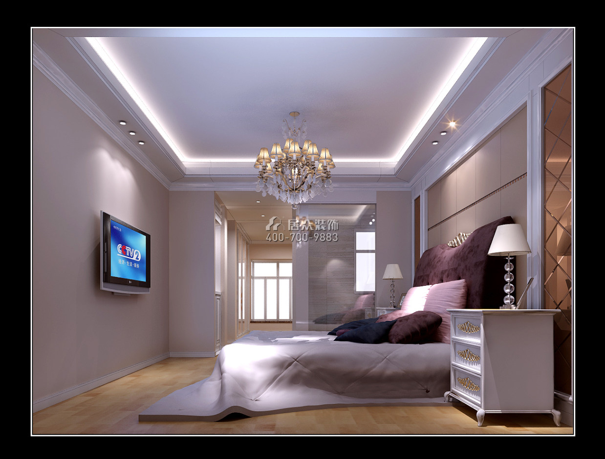 天鹅堡三期300平方米新古典风格复式户型卧室装修效果图