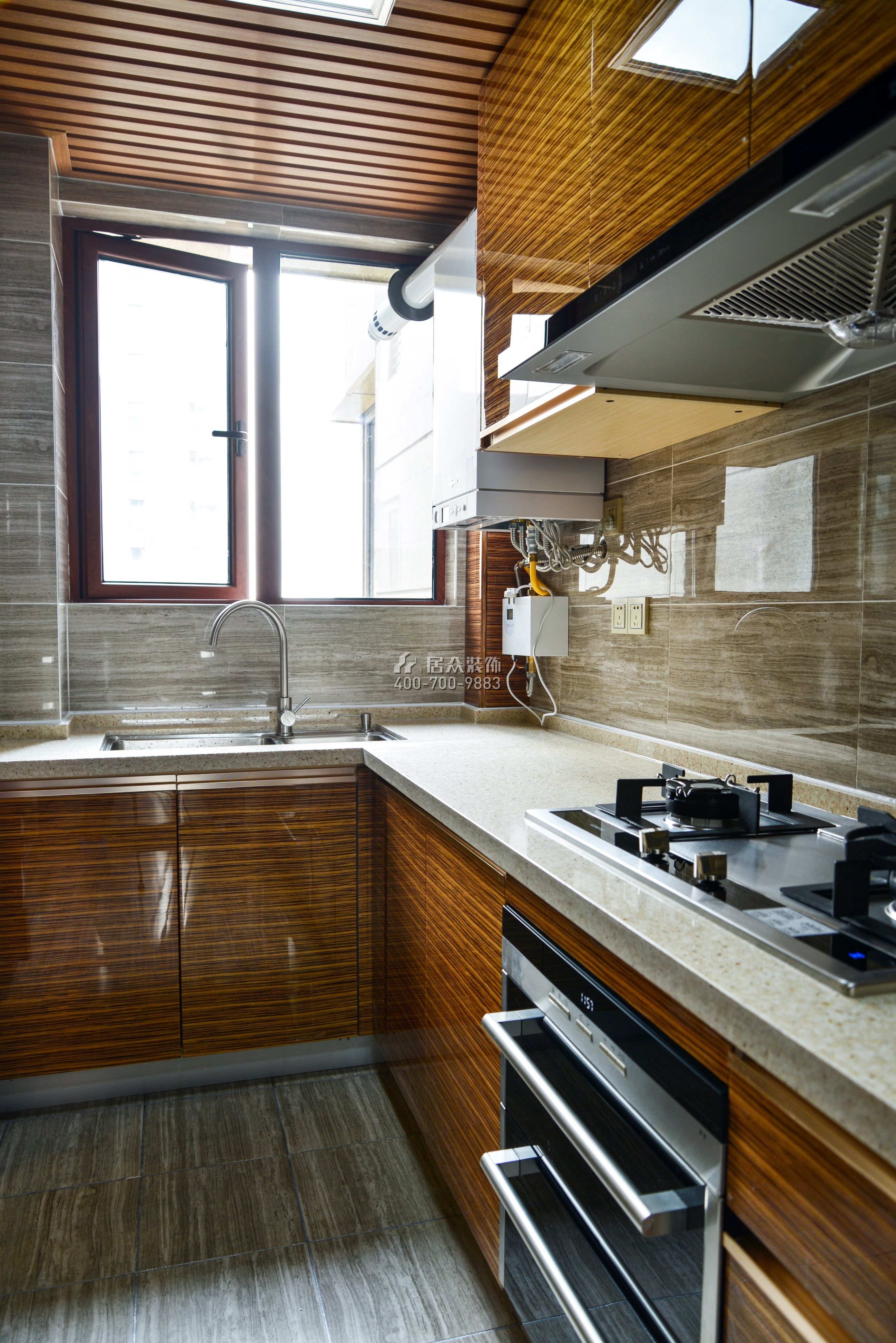 保利国际广场160平方米中式风格平层户型厨房装修效果图