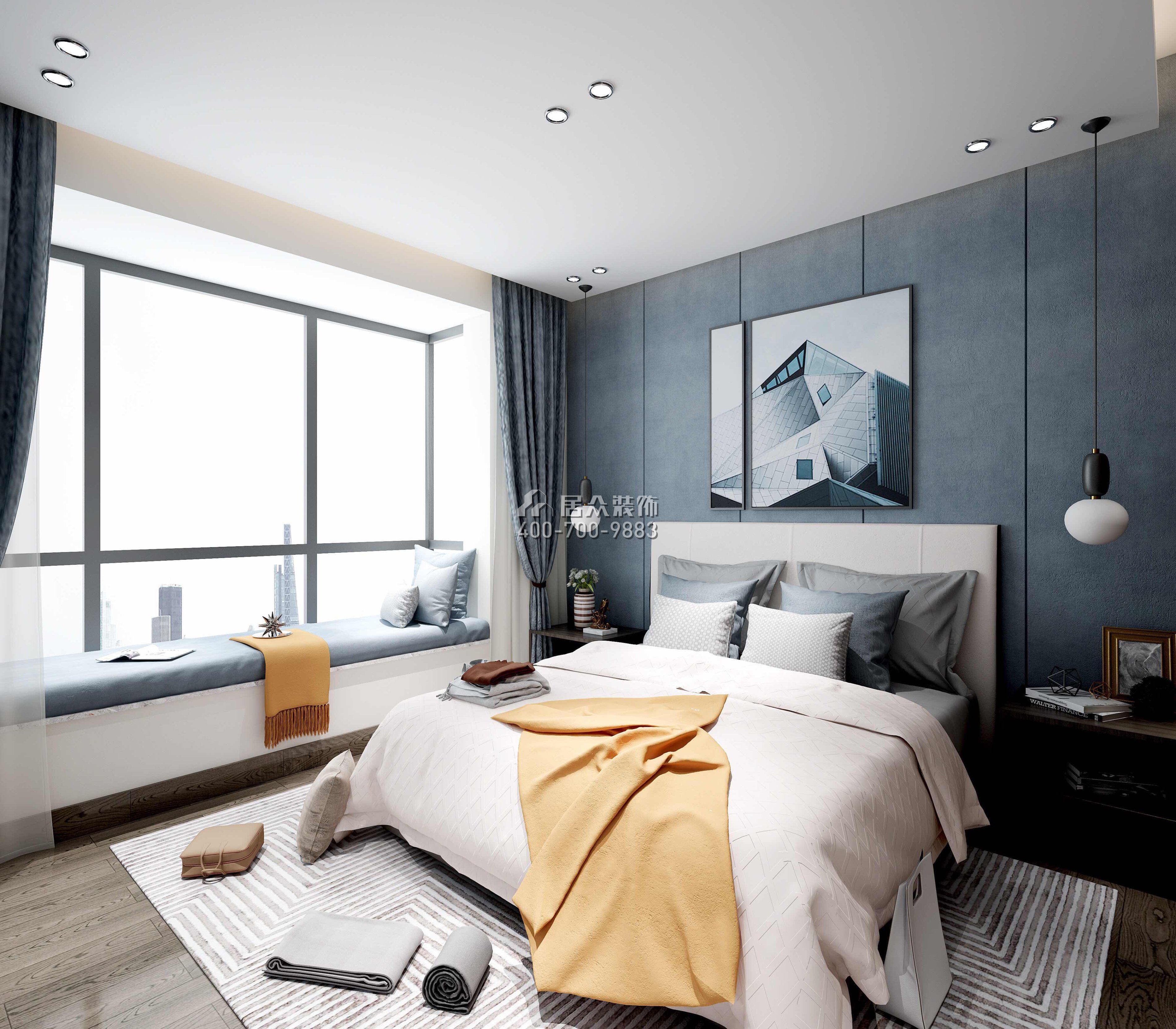 锦东花园190平方米现代简约风格平层户型卧室装修效果图