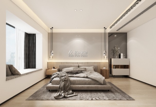 雍祥居150平方米現代簡約風格平層戶型臥室裝修效果圖