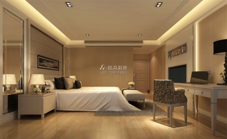 万科城翆地轩260平方米欧式风格复式户型卧室装修效果图