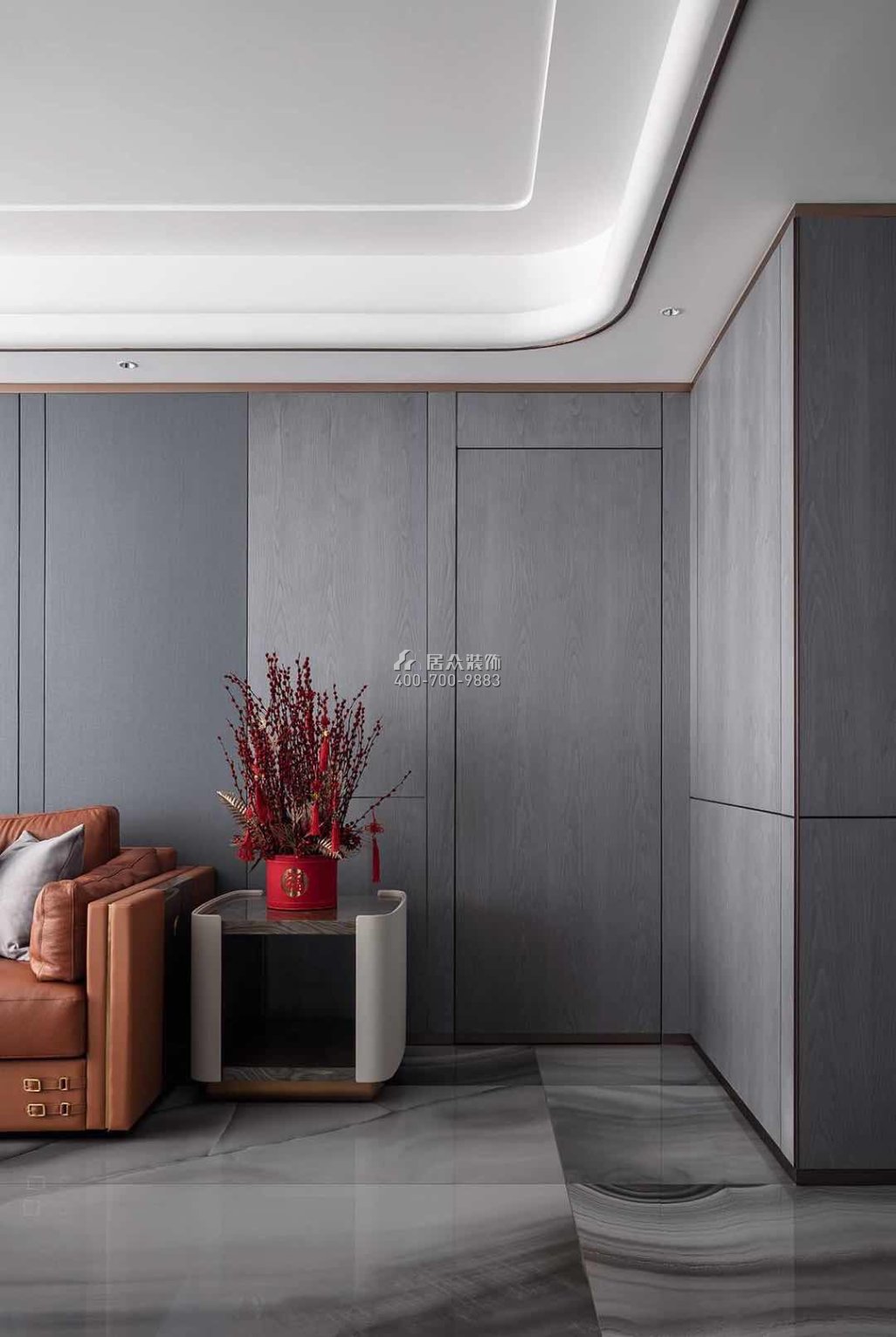 建發央璽186平方米現代簡約風格平層戶型客廳裝修效果圖