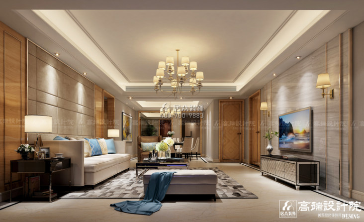 富湾国际330平方米其他风格复式户型客厅装修效果图