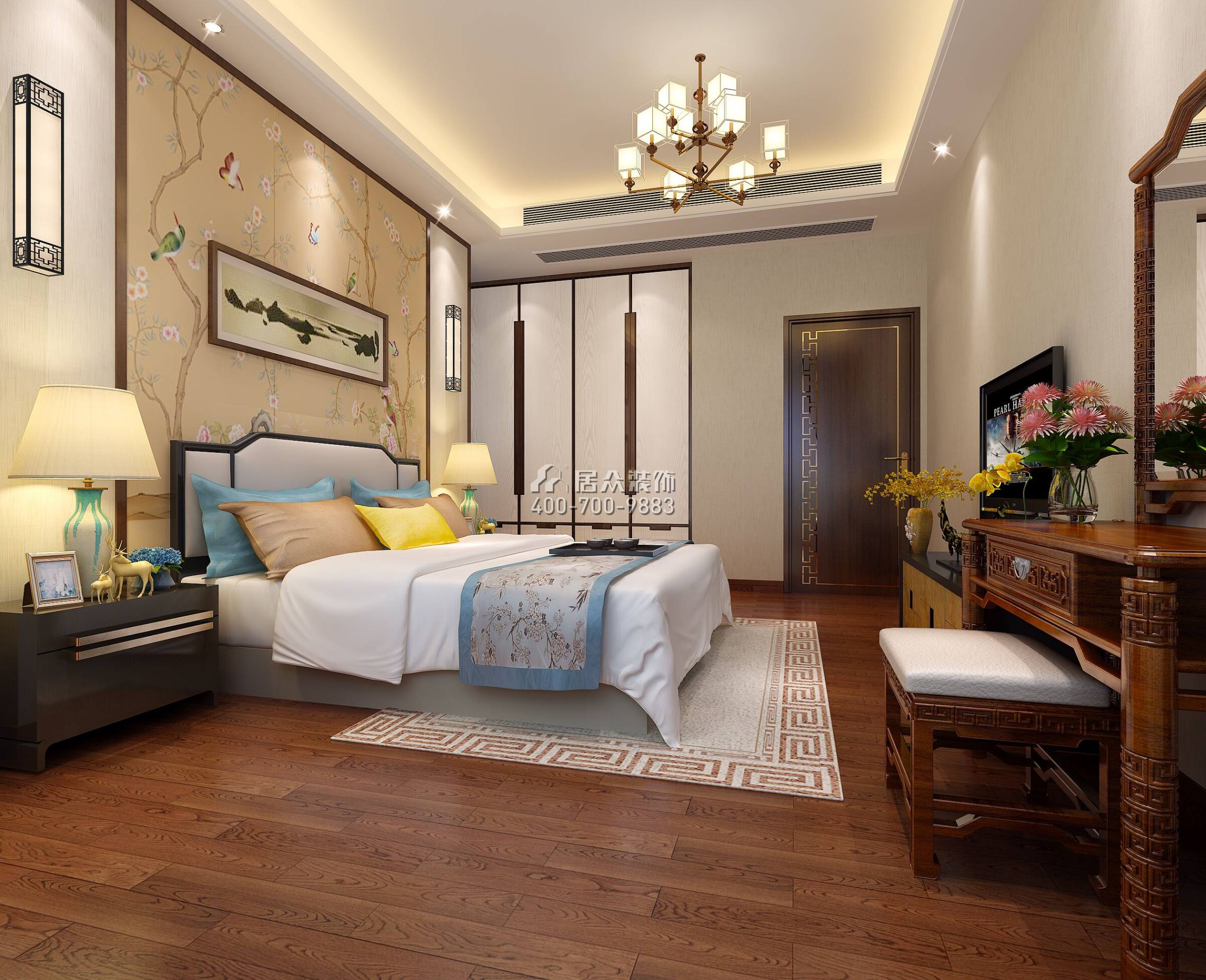 247平方米中式风格平层户型卧室装修效果图