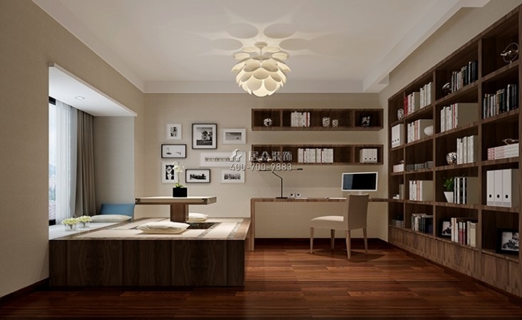 宝嘉拉德芳斯151平方米现代简约风格平层户型书房装修效果图