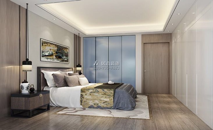 云熙谷142平方米中式风格平层户型卧室装修效果图