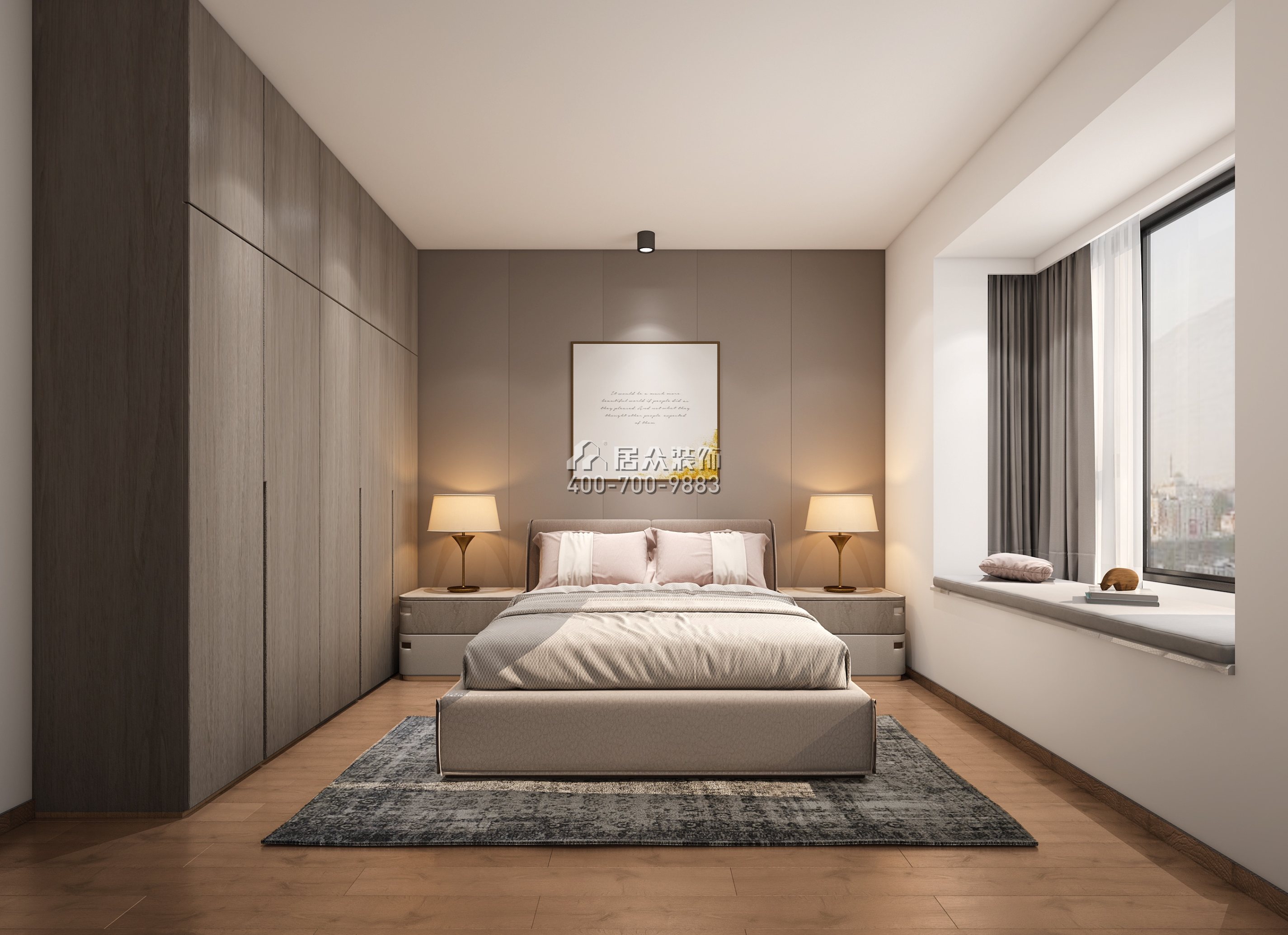福宇軒110平方米現代簡約風格平層戶型臥室裝修效果圖
