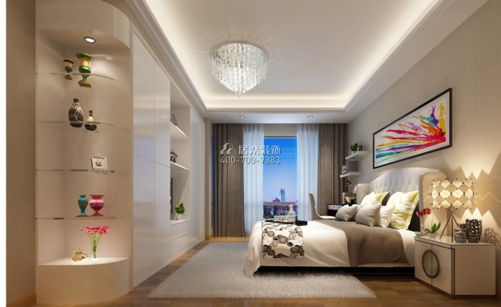 陽光天健城220平方米現代簡約風格平層戶型臥室裝修效果圖