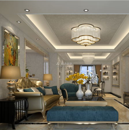 东方天城166平方米新古典风格平层户型客厅装修效果图