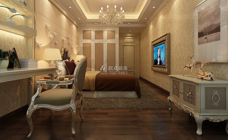 颐景园138平方米欧式风格平层户型卧室装修效果图