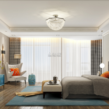 碧桂園天璽彎400平方米現代簡約風格平層戶型客廳裝修效果圖