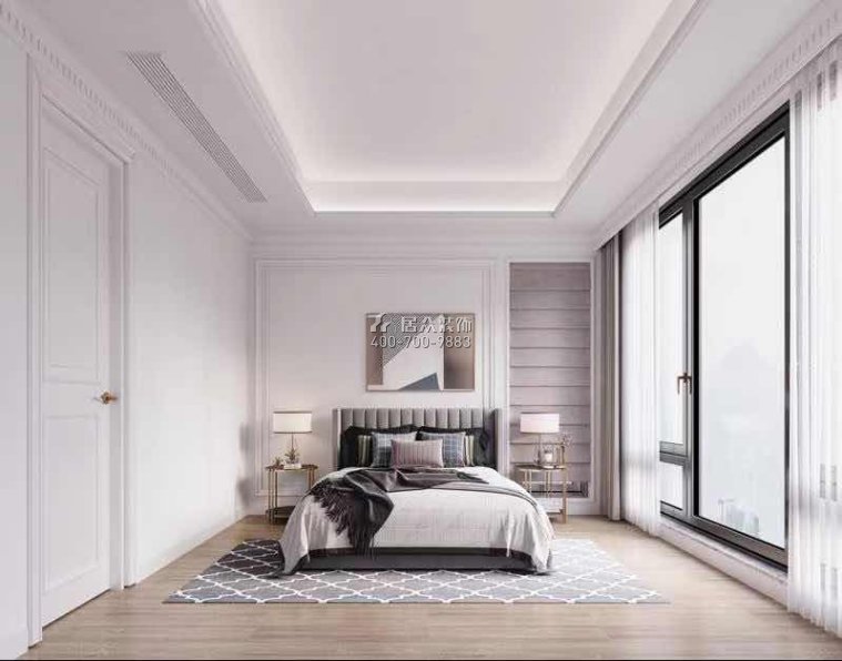 九洲保利天和190平方米混搭风格别墅户型卧室装修效果图