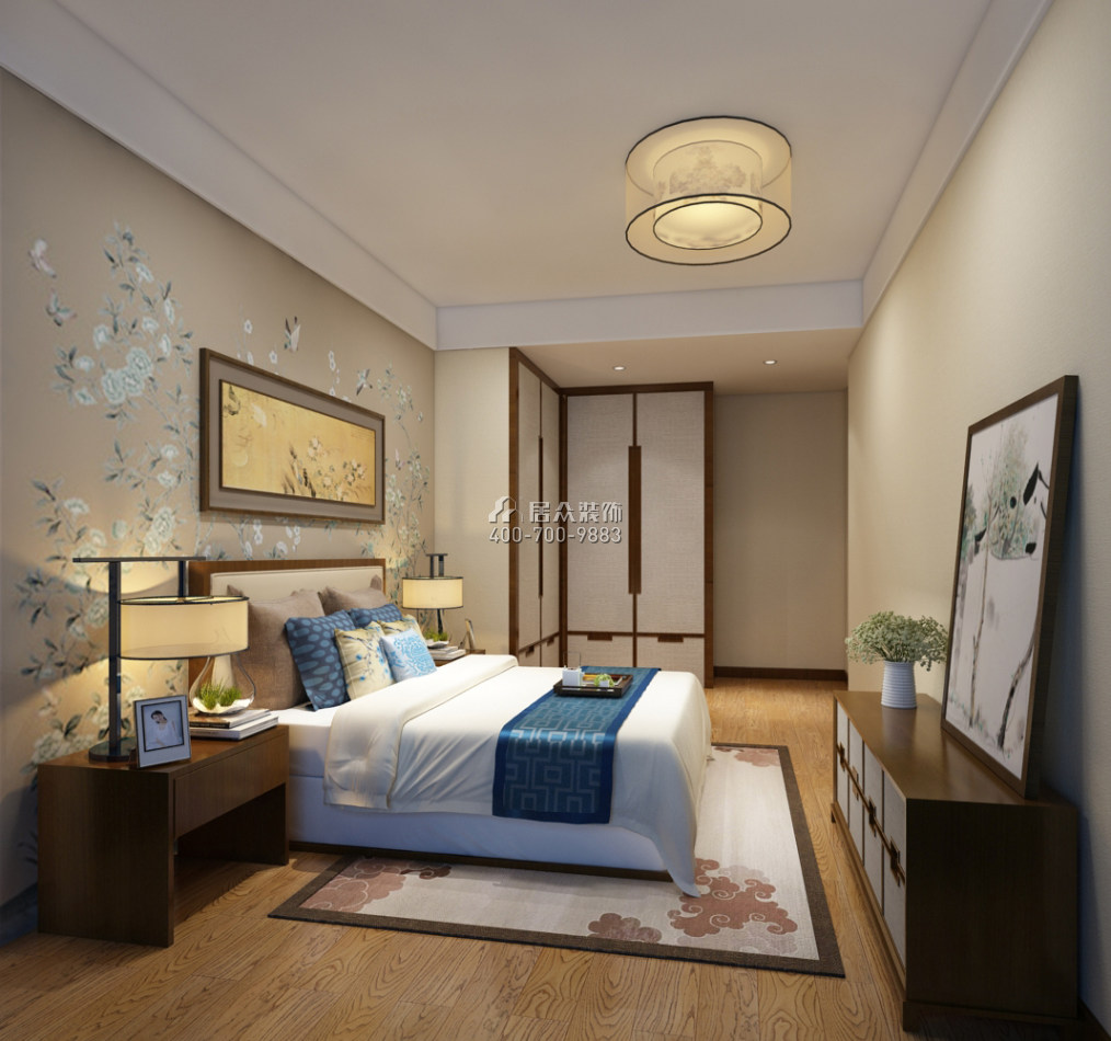 大康福盈门179平方米中式风格平层户型卧室装修效果图