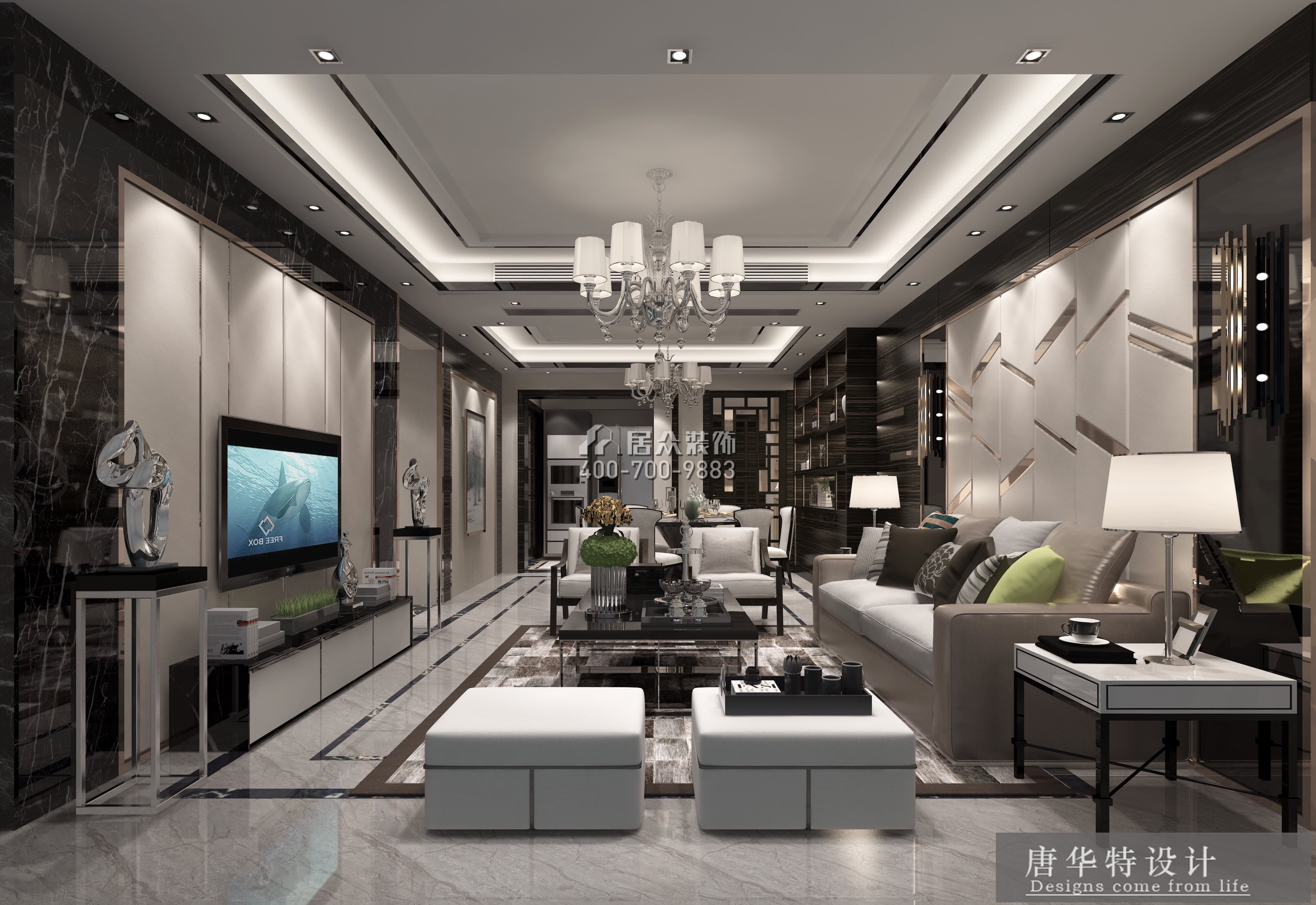 南國豪苑129平方米其他風格平層戶型客廳裝修效果圖