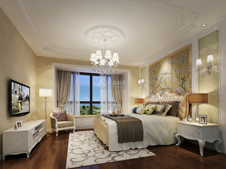 京基滨河时代185平方米欧式风格平层户型卧室装修效果图