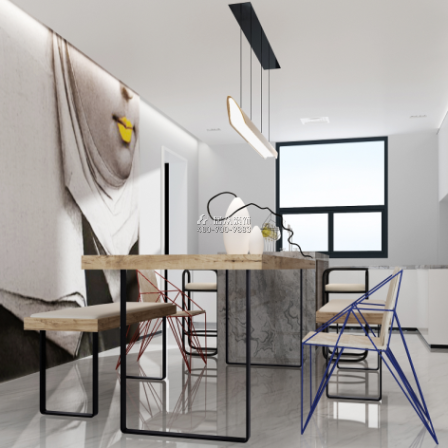 常德万达广场170平方米现代简约风格平层户型客厅装修效果图