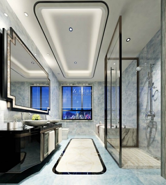 美的君兰江山420平方米现代简约风格平层户型卫生间装修效果图