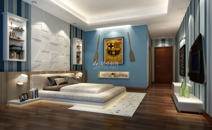 384平方米中式风格别墅户型卧室装修效果图