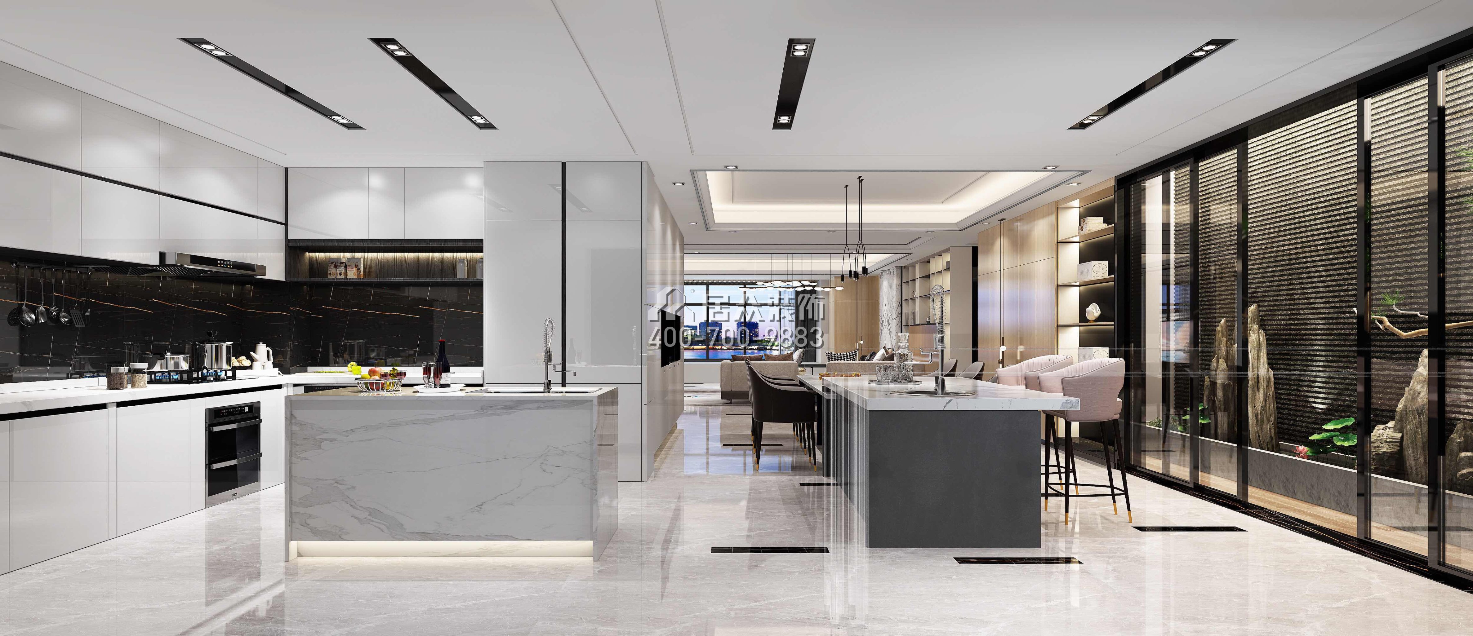 五洲花城330平方米中式风格平层户型餐厅装修效果图