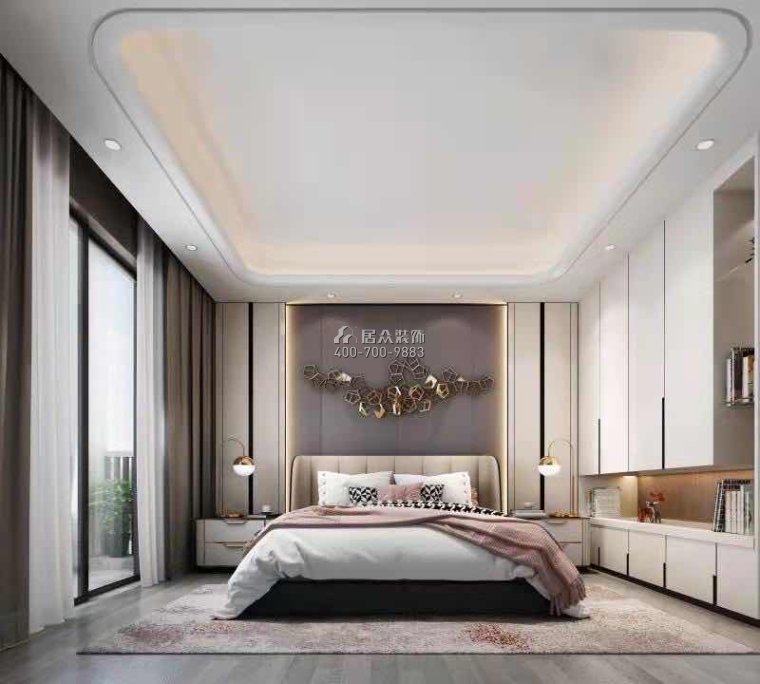 丰泰观山碧水190平方米中式风格别墅户型卧室装修效果图