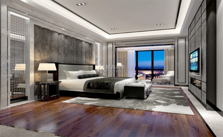 中洲中央公園260平方米其他風格平層戶型臥室裝修效果圖