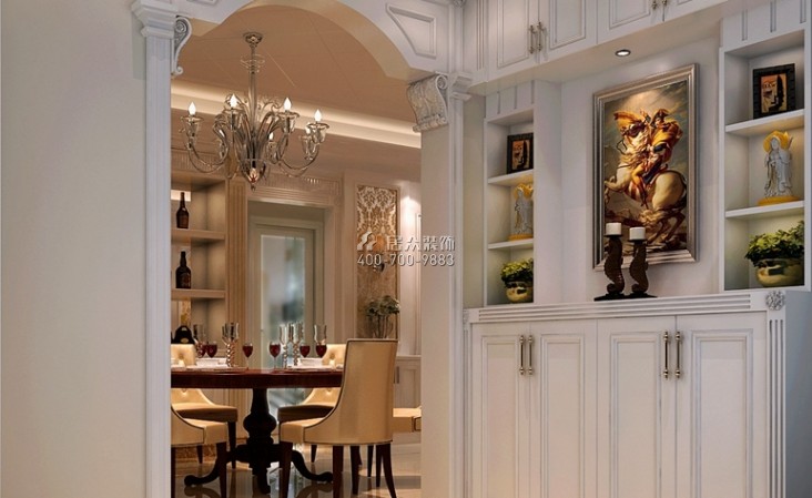 盛世领墅136平方米欧式风格平层户型餐厅装修效果图