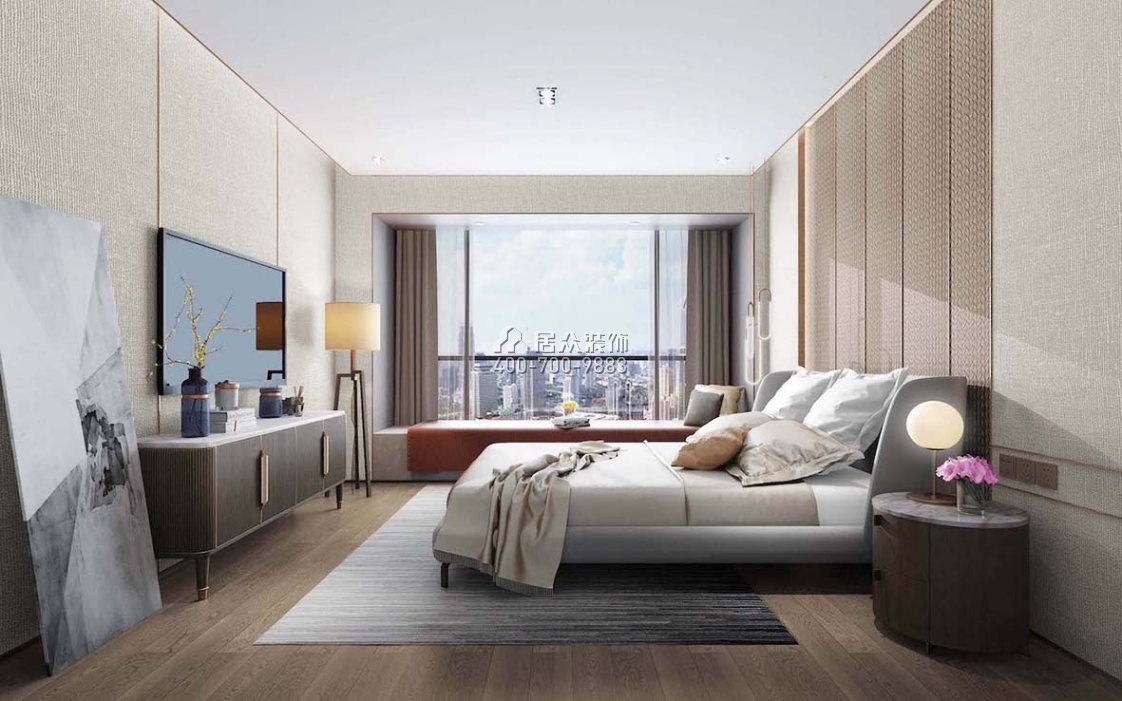 香山里花园四期165平方米现代简约风格平层户型卧室装修效果图