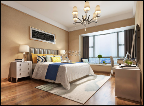 星汇名庭150平方米现代简约风格平层户型卧室装修效果图