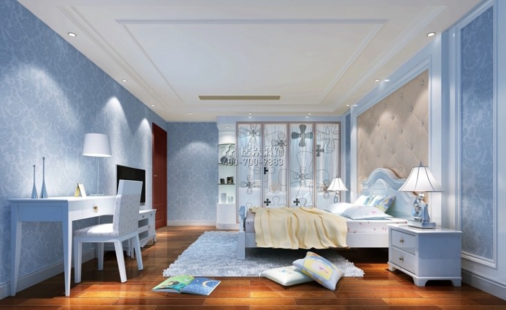 無錫碧桂園300平方米中式風格別墅戶型臥室裝修效果圖