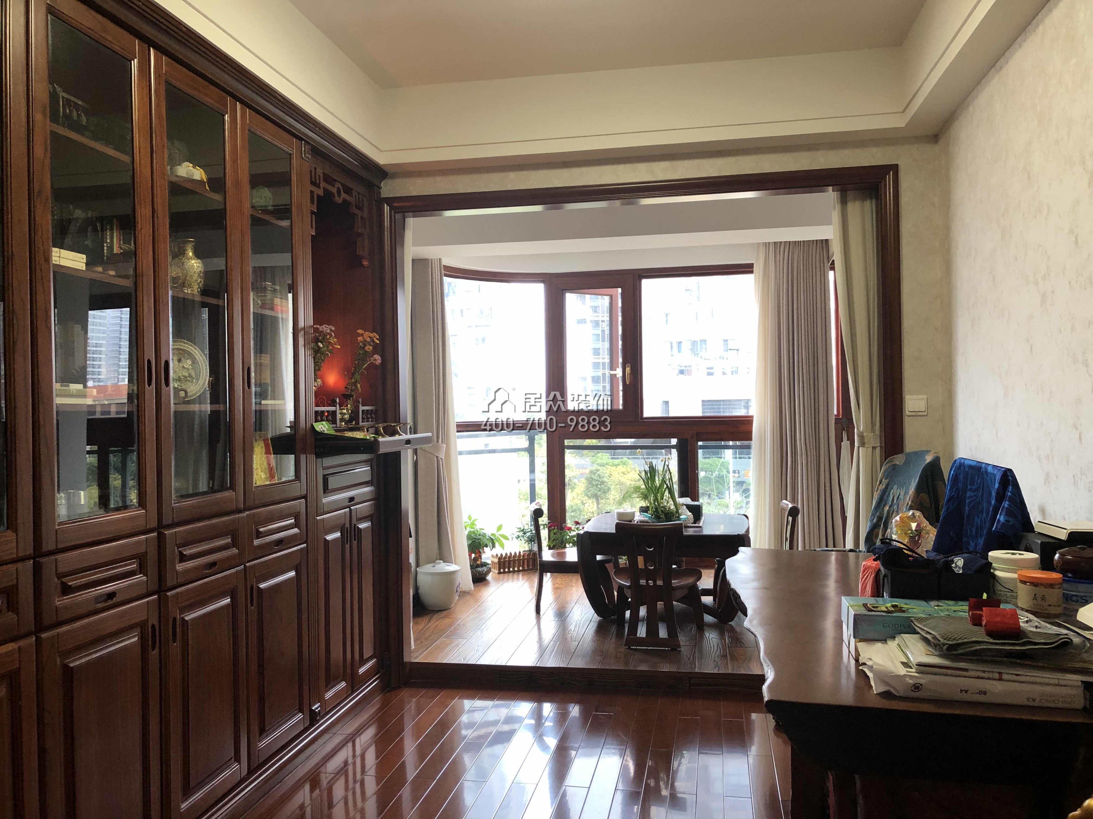 紫金家园160平方米现代简约风格平层户型茶室装修效果图