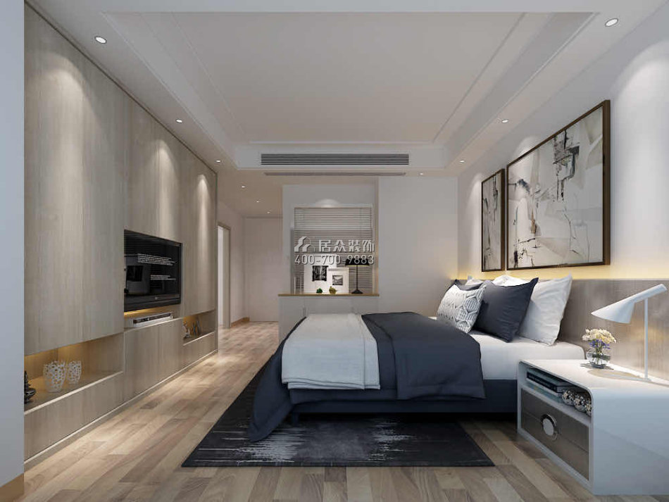 山语清晖一期178平方米现代简约风格平层户型卧室装修效果图
