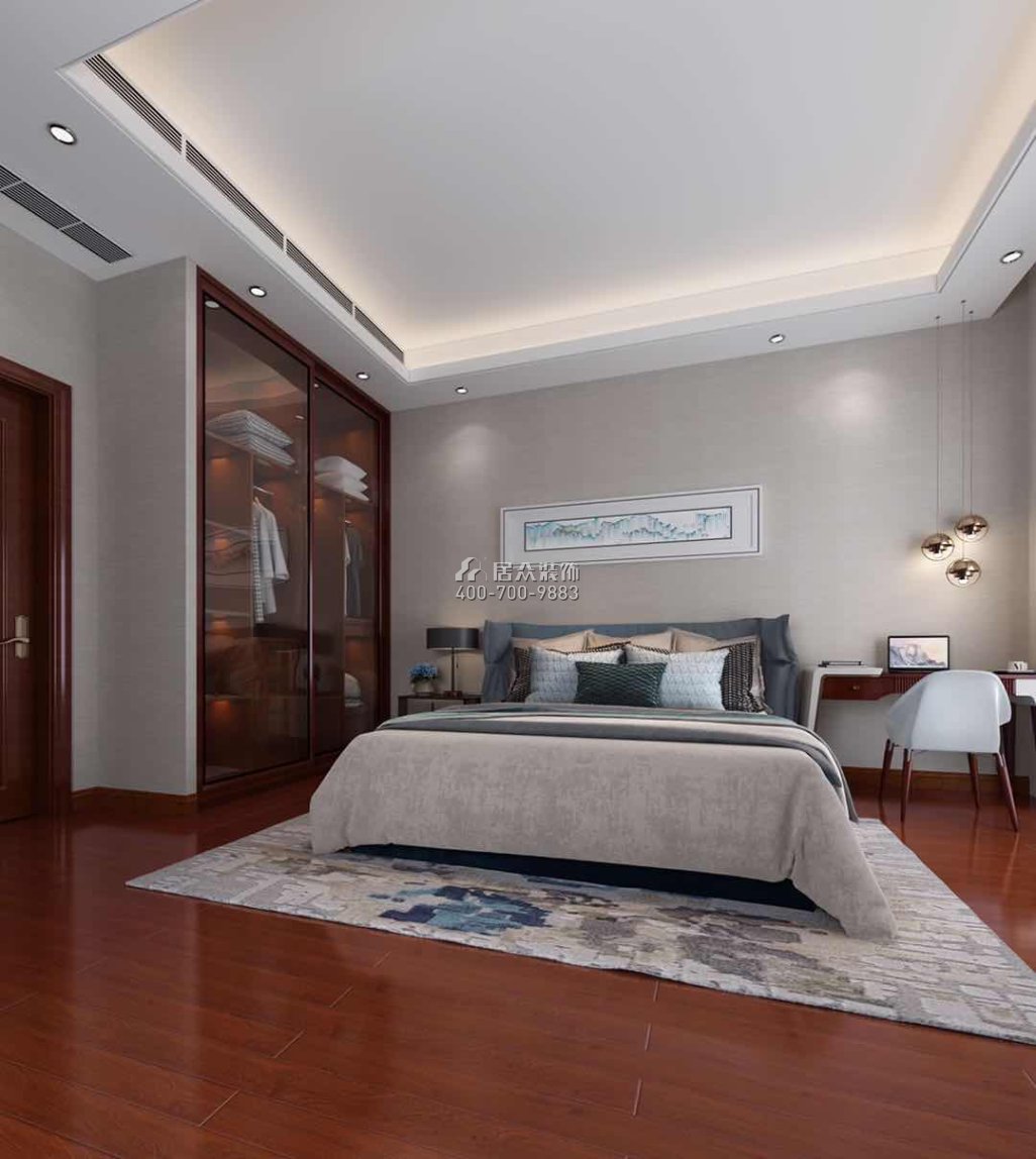 保利海上五月花226平方米中式风格平层户型卧室装修效果图