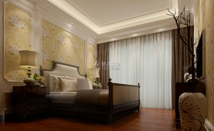 经世龙城230平方米欧式风格平层户型卧室装修效果图