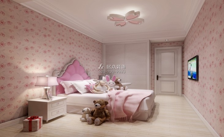 龙湖嘉誉城134平方米现代简约风格平层户型卧室装修效果图